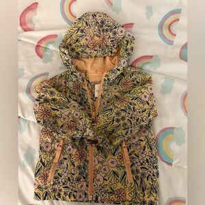 Cat & Jack Floral Raincoat - Yellow and Purple